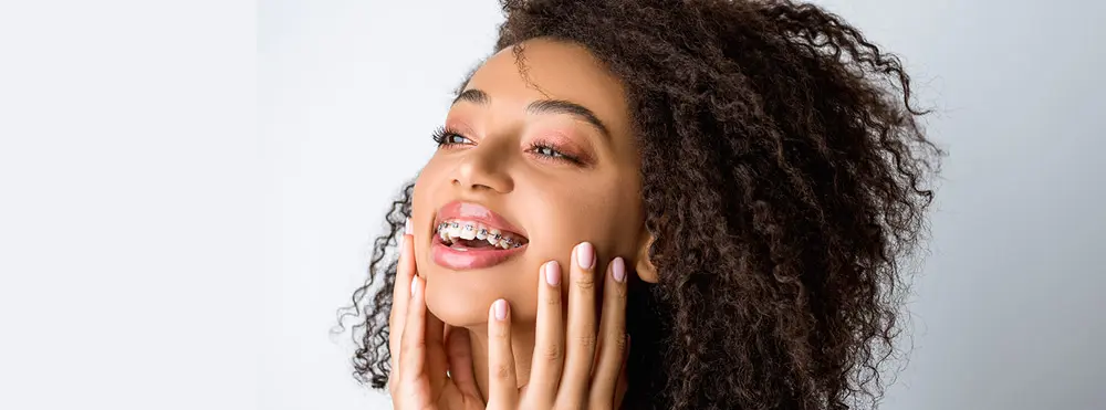 woman with braces