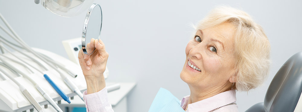 Mature woman at the dentist