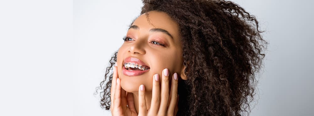 woman with braces